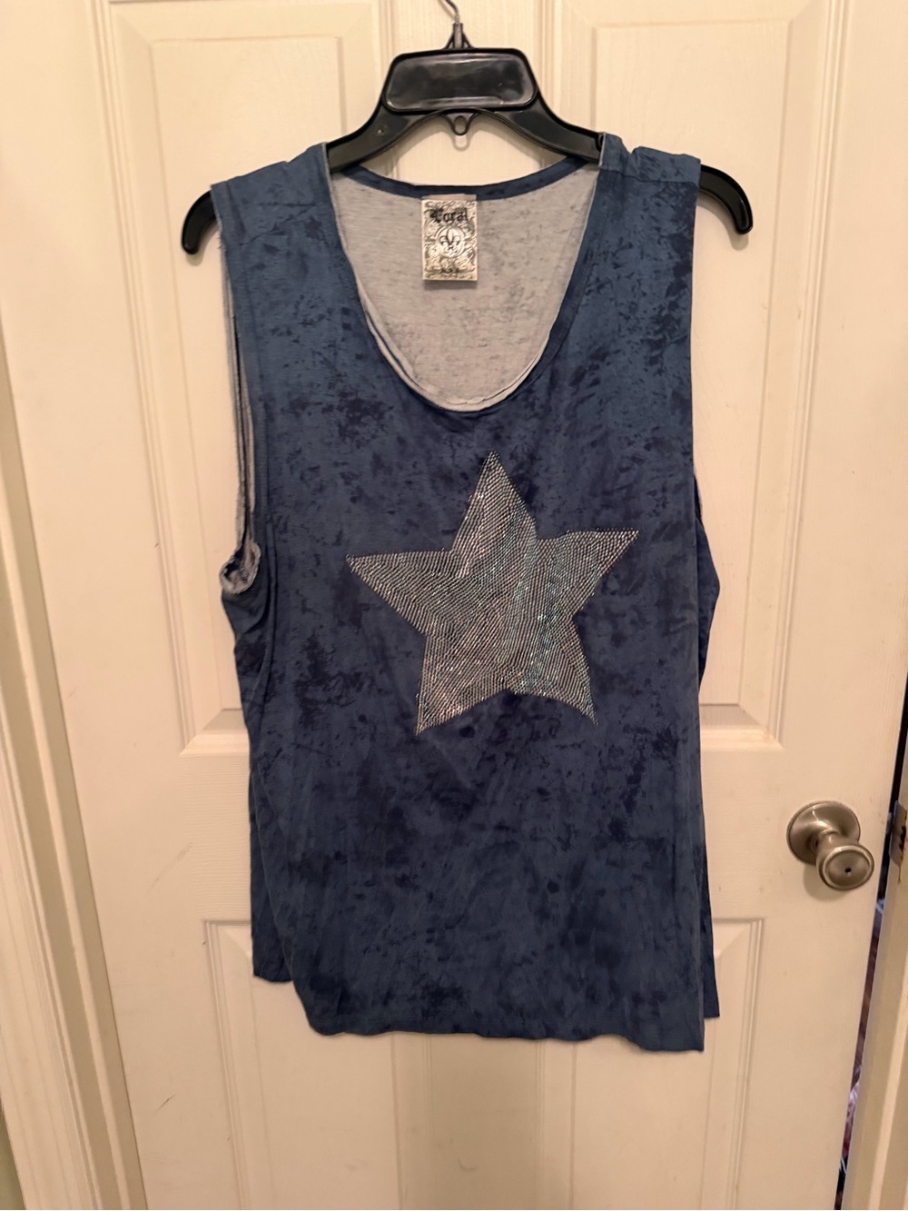 Sleeveless Blue Star Tank Top - Women